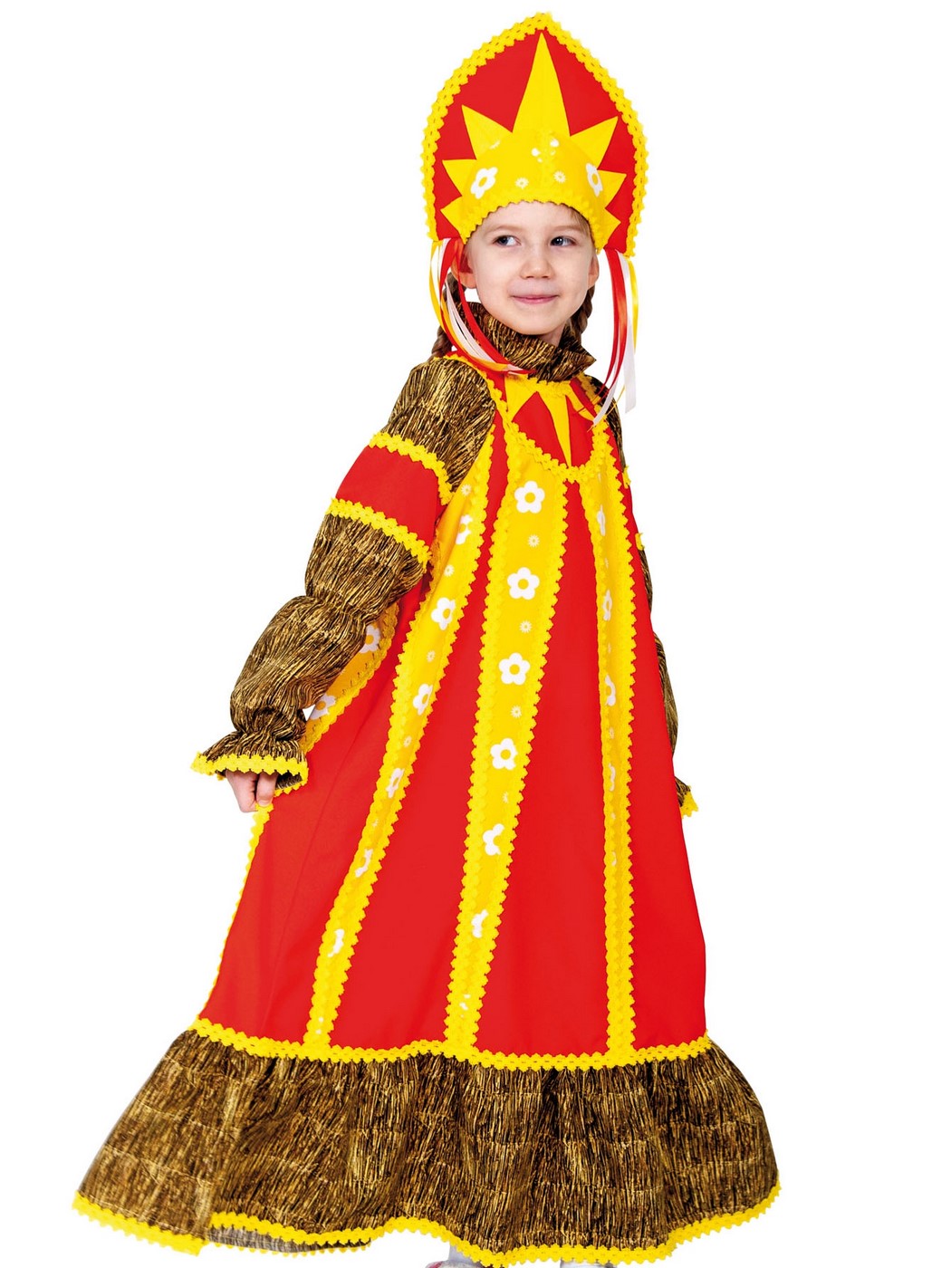 фото Карнавальный костюм карнавалофф масленица, цв. желтый р.116
