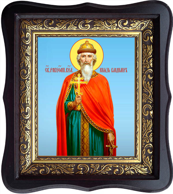 Владимир Великий равноапостольный князь. Икона на холсте.