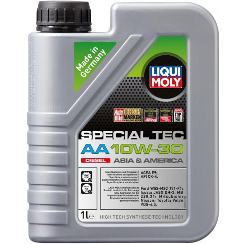 фото 39026 liquimoly нс-синт. мот.масло special tec aa 10w-30 diesel 10w-30 ck-4 e9 (1л) liqui moly