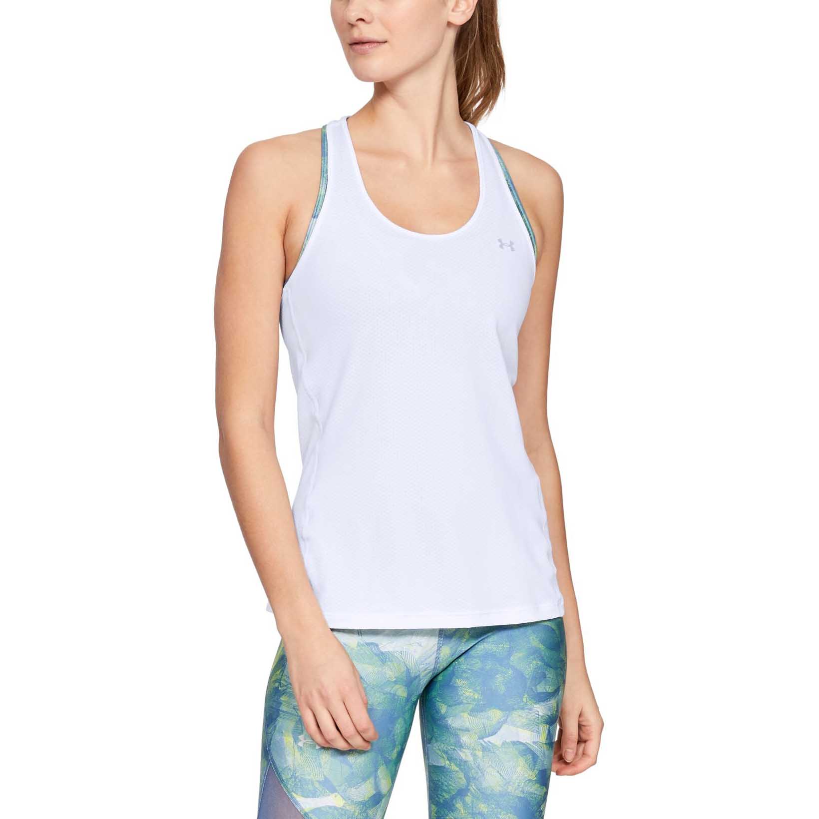 Майка женская Under Armour HG Armour Racer Tank белая LG INT