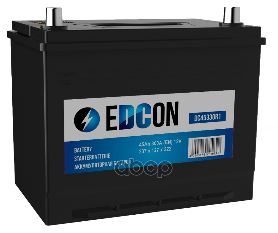 фото Аккумуляторная батареяная батарея 19.5/17.9 евро 45ah 300a 237/127/222/ edcon dc45330r1