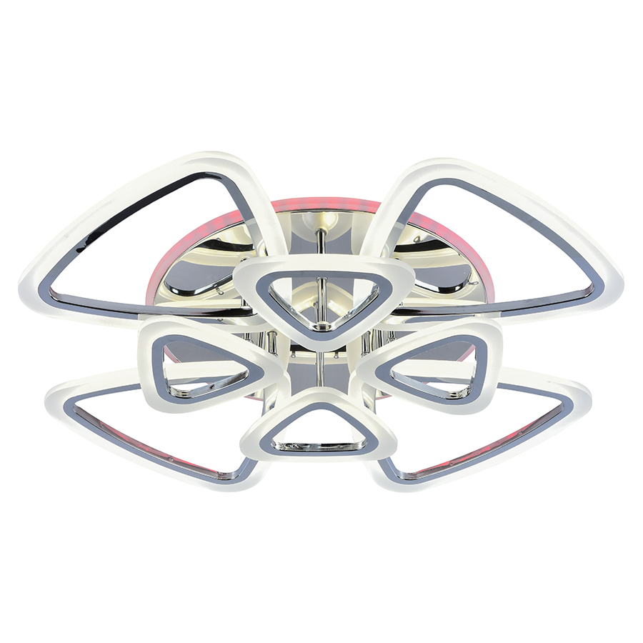 фото Светодиодная люстра 10007/4+4 chr 160w+11w rgb profit light