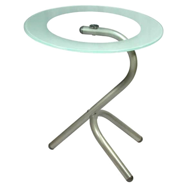 Журнальный столик Мебелик Дуэт 5 1803 50х50х55 см, металлик/прозрачное