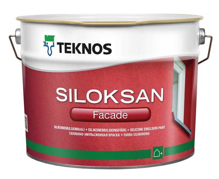 Краска водоразбавляемая  для минеральной поверхностной Teknos Siloksan Facade 2,7л.