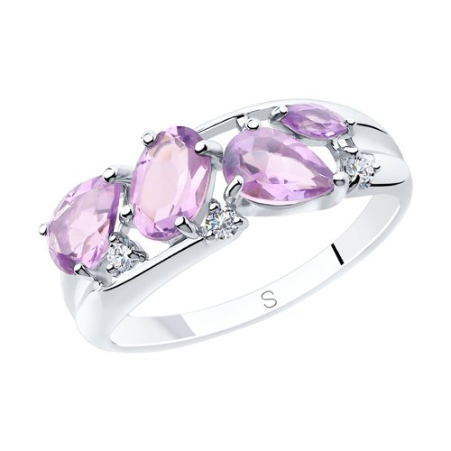 

Кольцо из серебра р. 17 SOKOLOV 92011851, аметист, 92011851