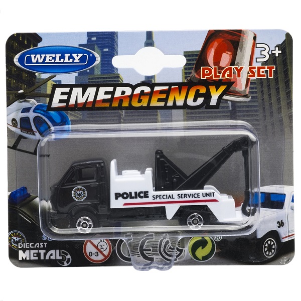 

Полицейская техника Welly 98630 в ассортименте, Белый;черный