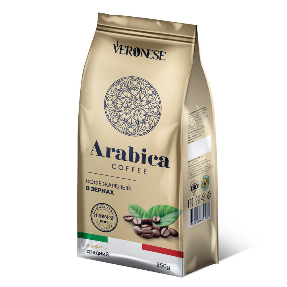 

Кофе в зернах Veronese Arabica 250 г