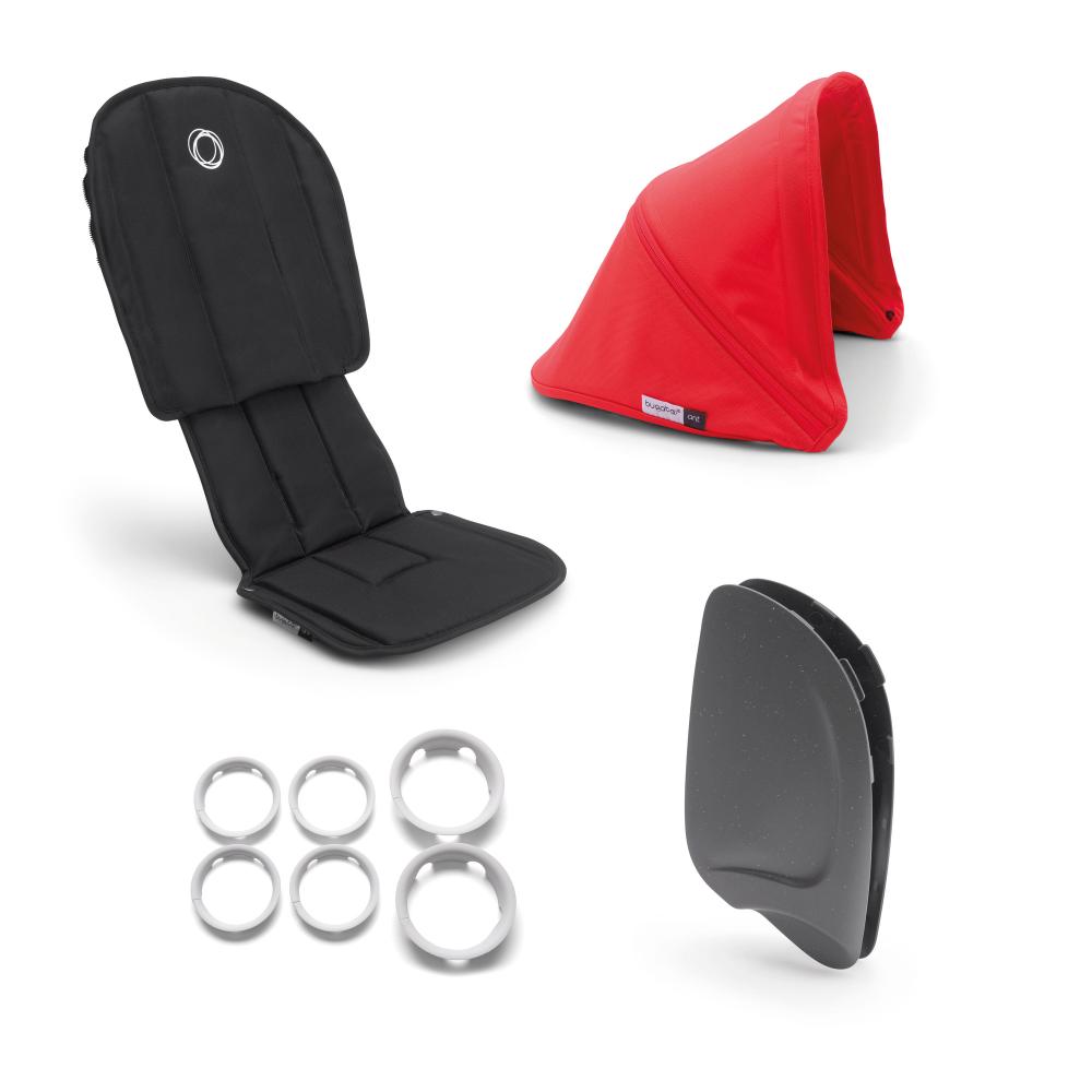 

Комплект в коляску Bugaboo ANT BLACK-NEON RED, черный, красный, Bugaboo ANT complete
