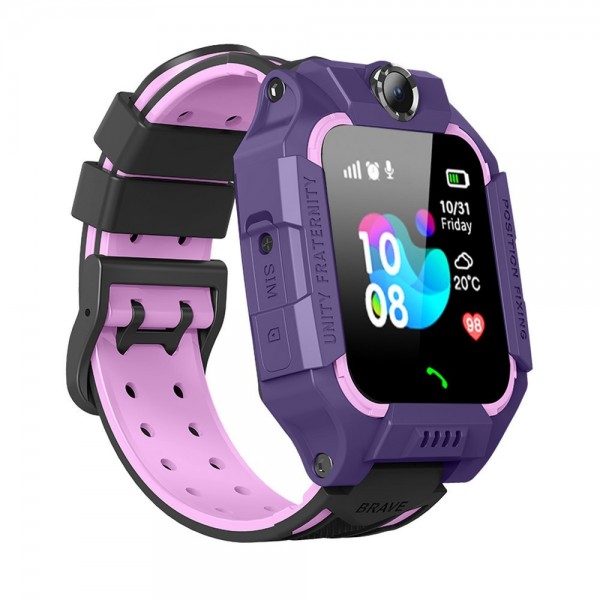 фото Детские смарт-часы lemon tree smart baby watch q19 purple/pink