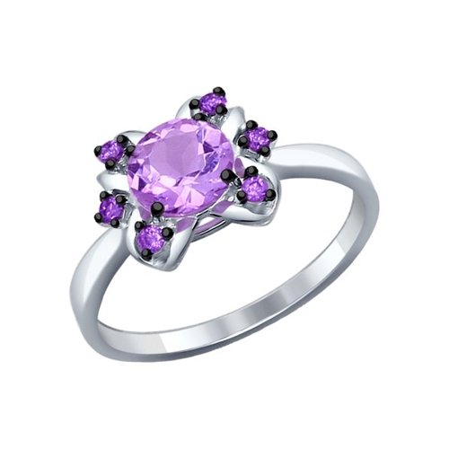 

Кольцо из серебра с аметистом р. 18 SOKOLOV 92011243, 92011243