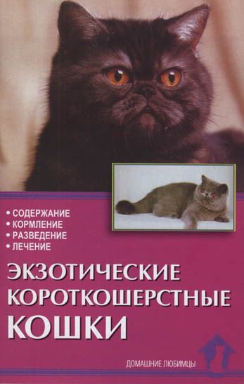 фото Книга экзотические короткошерстные кошки. содержание, кормление, разведение, лечение аквариум-принт