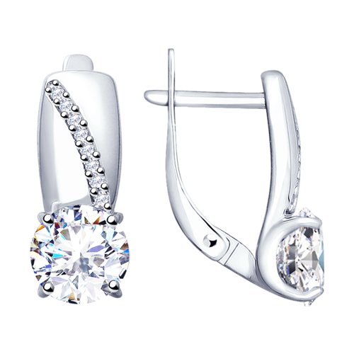 

Серьги женские из серебра SOKOLOV 89020097, фианит, 89020097