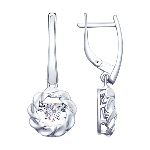 

Серьги женские из серебра SOKOLOV 89020095, фианит, 89020095