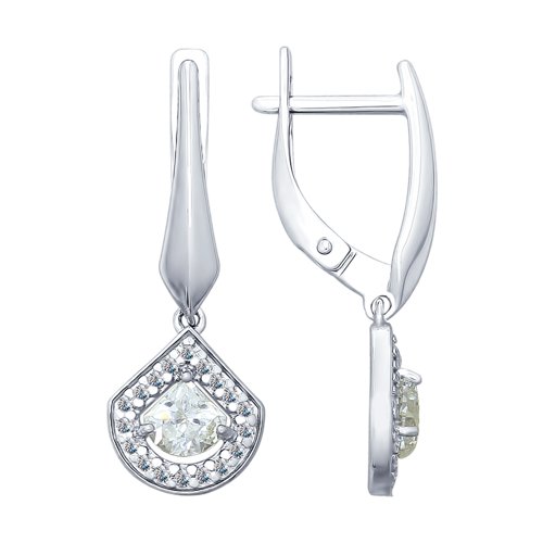 

Серьги женские из серебра SOKOLOV 89020092, фианит, 89020092