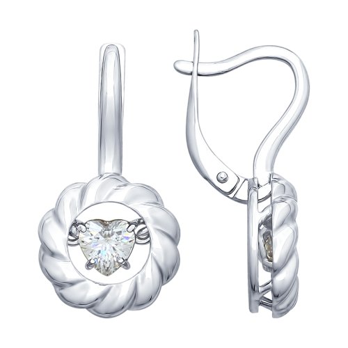 

Серьги женские из серебра SOKOLOV 89020091, фианит, 89020091