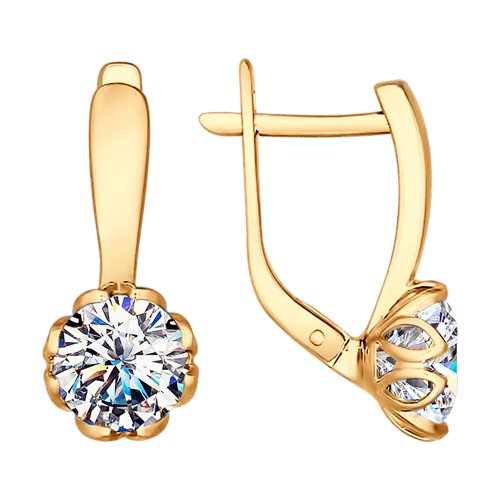 

Серьги женские из серебра SOKOLOV 89020086, фианит