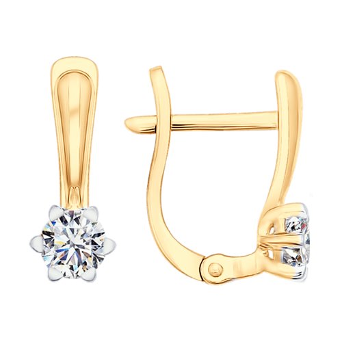 

Серьги женские из серебра SOKOLOV 89020076, фианит, 89020076