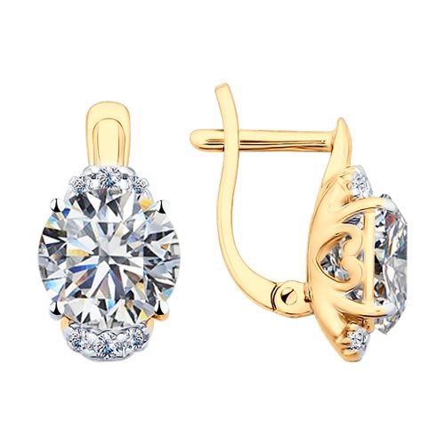 

Серьги женские из серебра SOKOLOV 89020074, фианит, 89020074