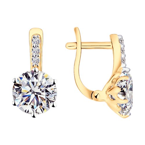 

Серьги женские из серебра SOKOLOV 89020069, фианит, 89020069