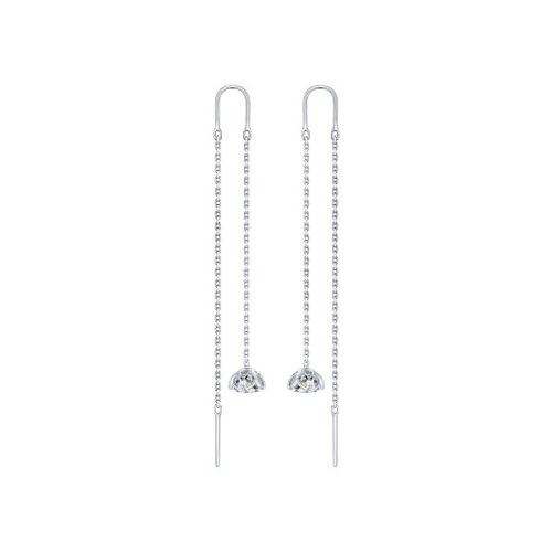 

Серьги женские из серебра SOKOLOV 89020033, фианит, 89020033