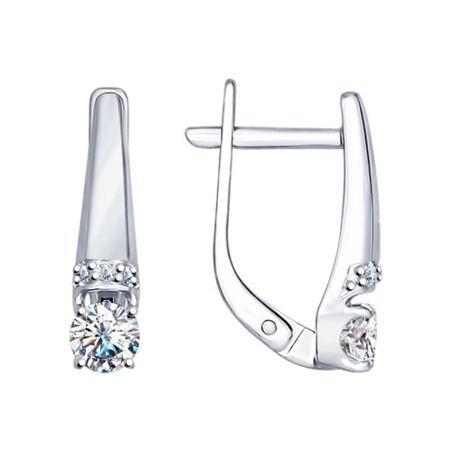 

Серьги женские из серебра SOKOLOV 89020030, фианит, 89020030