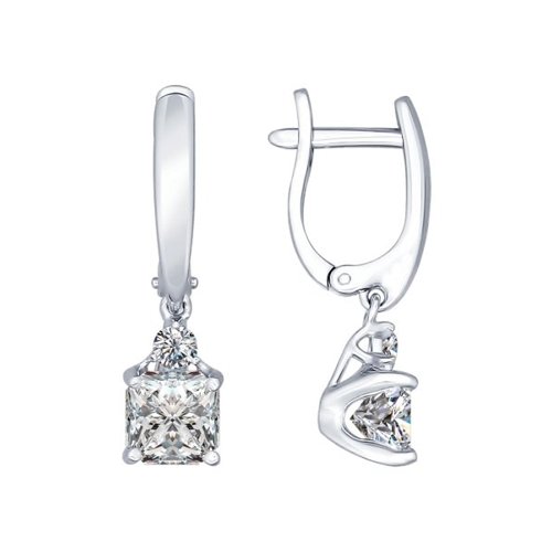 

Серьги женские из серебра SOKOLOV 89020028, фианит