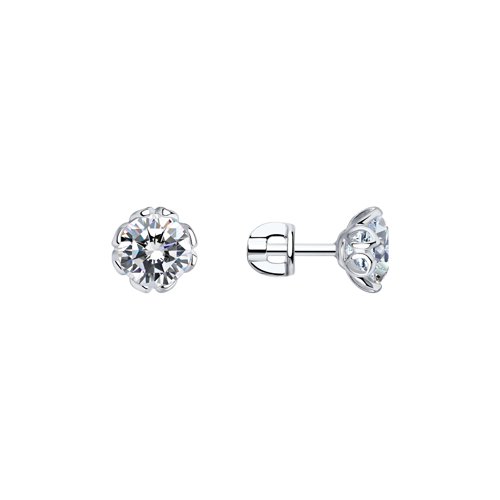 

Серьги-пусеты из серебра SOKOLOV 89020026, фианит, 89020026