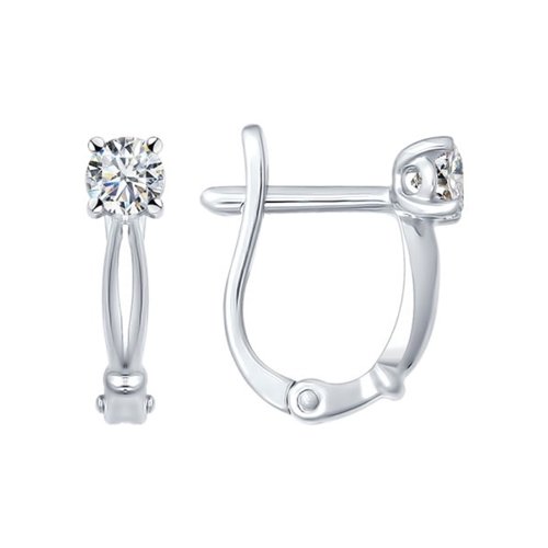 

Серьги женские из серебра SOKOLOV 89020019, фианит, 89020019