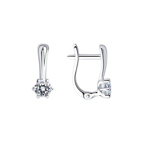 

Серьги женские из серебра SOKOLOV 89020017, фианит, 89020017