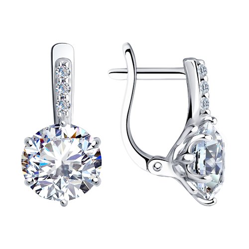 

Серьги женские из серебра SOKOLOV 89020005, фианит, 89020005