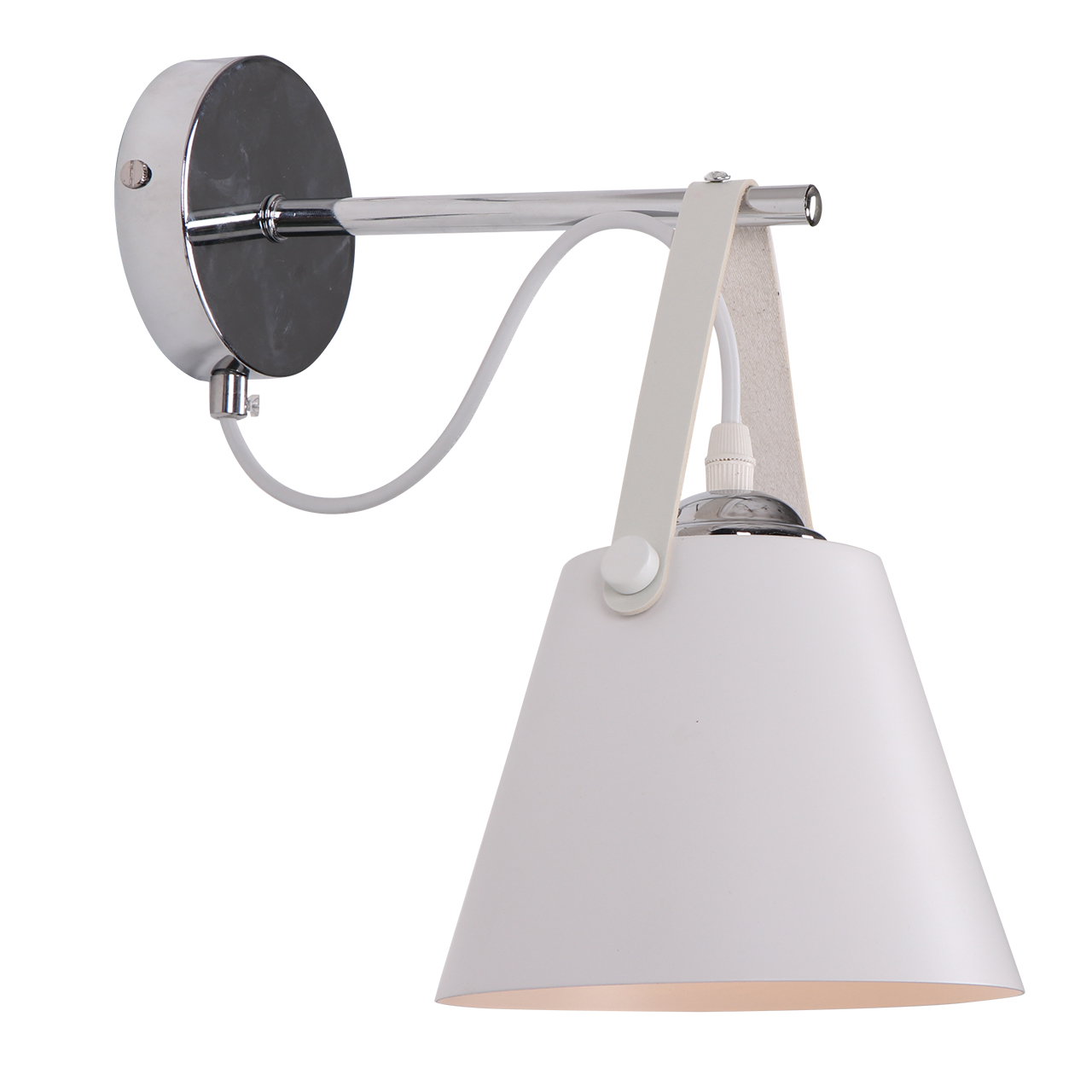 фото Бра 1*60вт e27 imex md.1190-1-w ch+wh