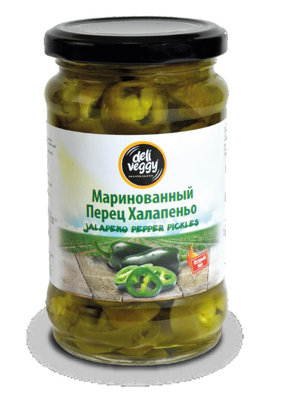 Маринованный перец Халапеньо зеленый, 320 мл Deli Veggy