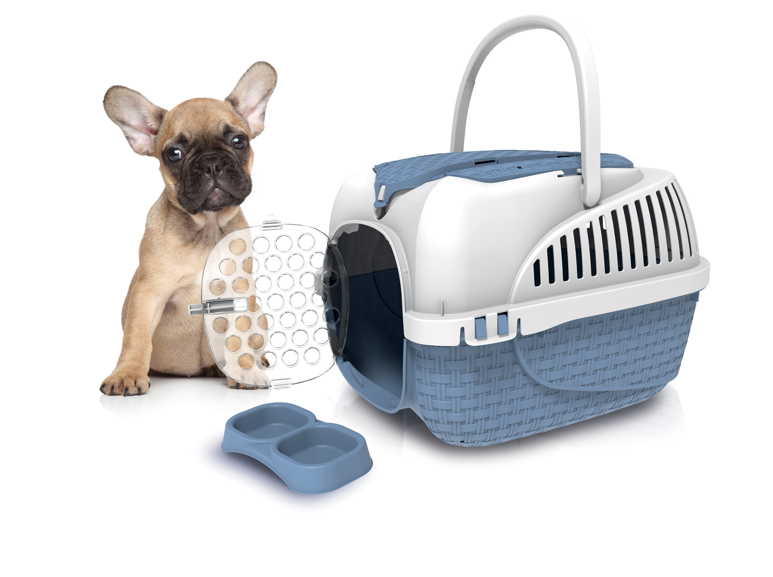

Контейнер для кошек и собак Bama Pet Kennel Tour Maxi до 12 кг 59x38x37см синий, Kennel Tour Maxi