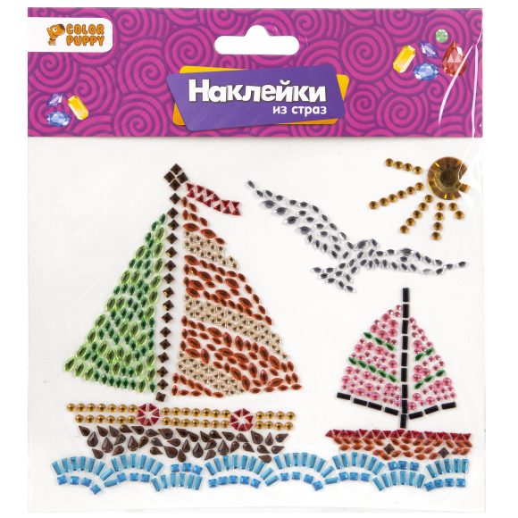 

COLOR PUPPY Наклейки из страз Парусник 95456