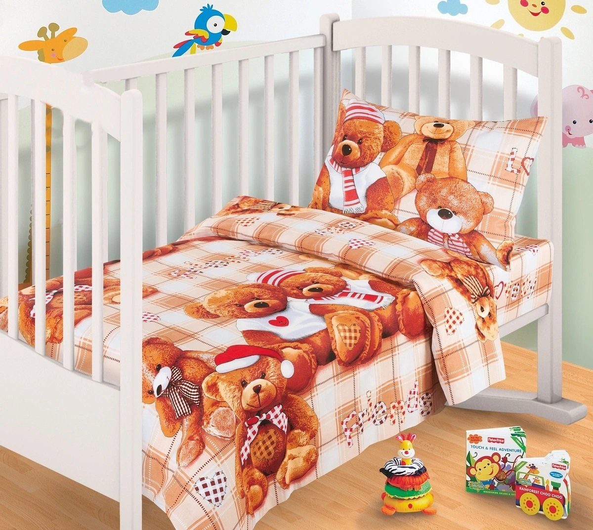 фото Детский комплект постельного белья миланика мишутки