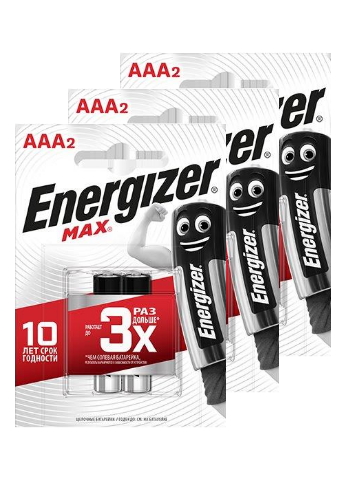 

Батарейка Energizer MAX E92/AAA 2шт (2 упаковки)