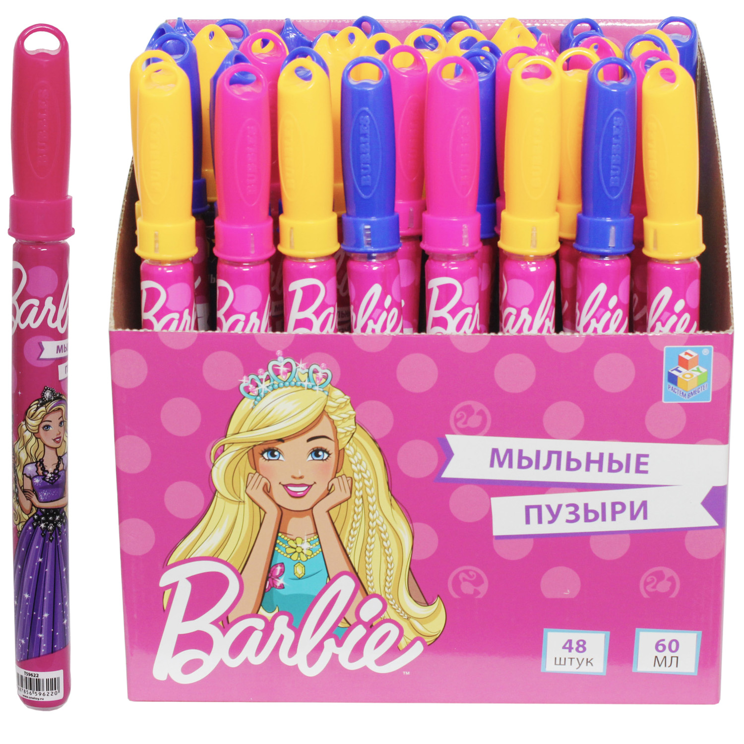 

1toy Мыльные пузыри Barbie, 60 мл Т15014