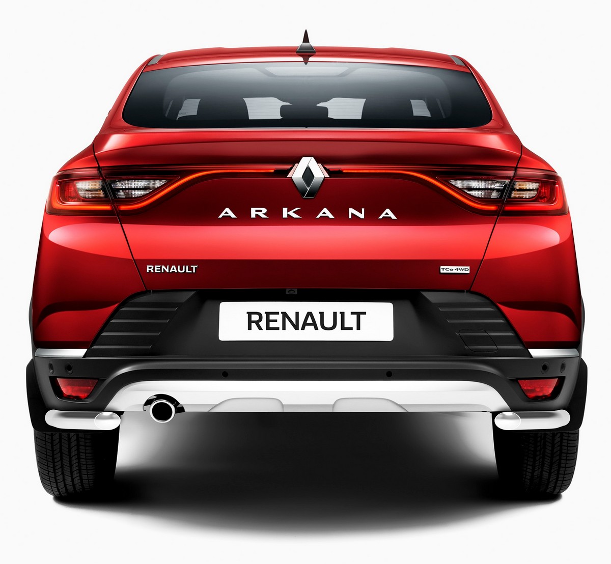 

Защита заднего бампера d42 уголки Rival для Renault Arkana 2019-н.в., 2 части, R.4705.006, уголки