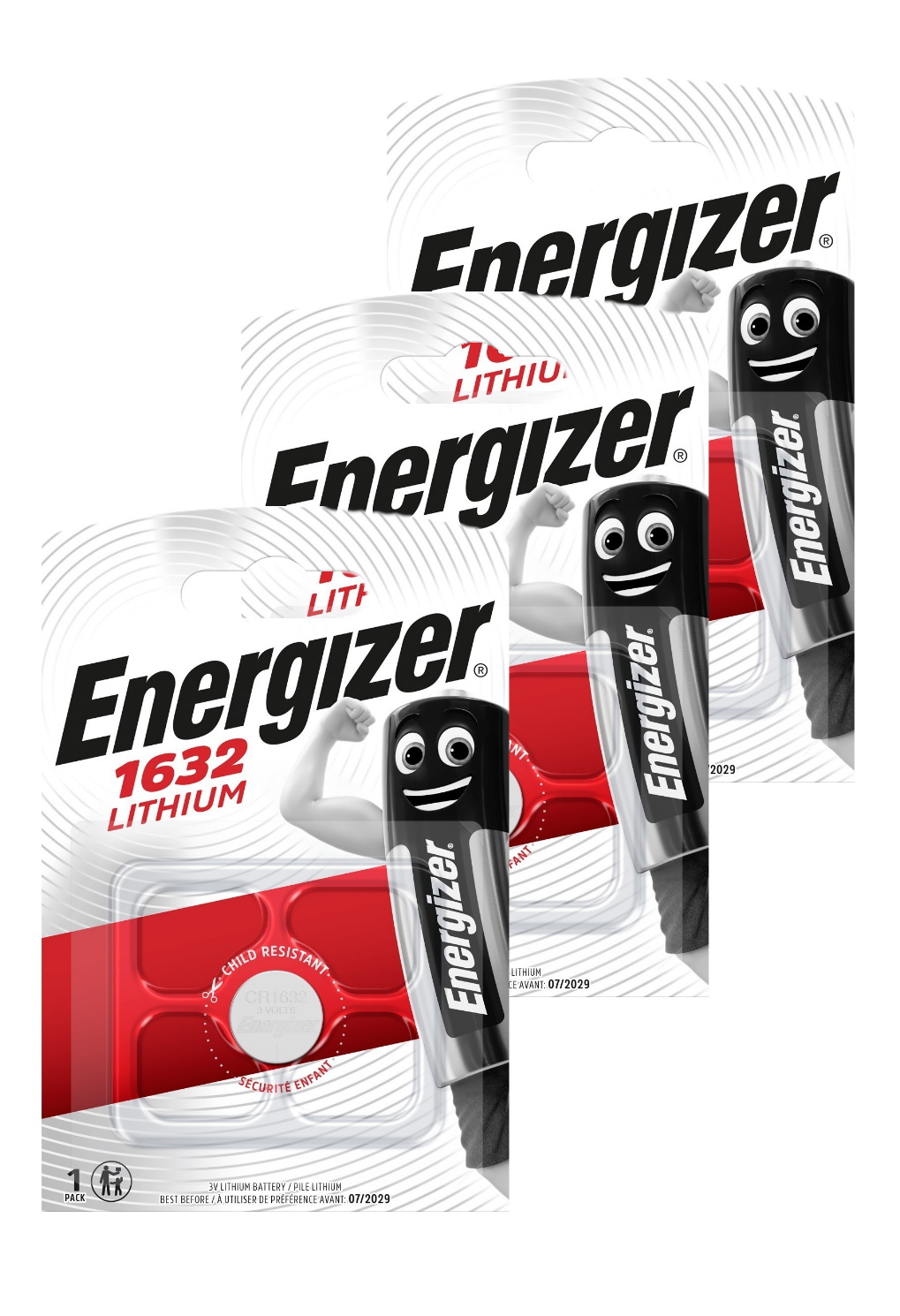 

Батарейка Energizer Lithium CR1632 1шт (3 упаковки)