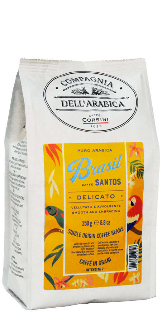 Кофе Compagnia Dell'Arabica Brasil Santos в зёрнах 250 г