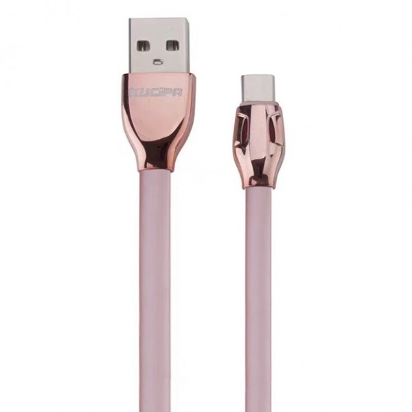 фото Кабель kucipa k120 плоский usb to type-c rose gold