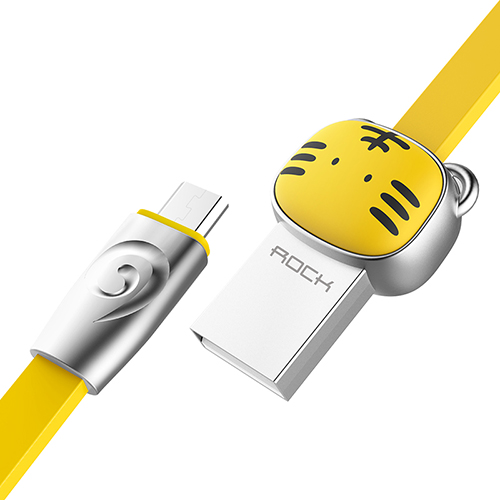 фото Кабель rock microusb (chinese zodiac) 1m (tiger-yellow)