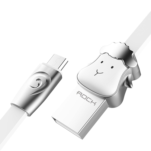 фото Кабель rock microusb (chinese zodiac) 1m (sheep-white)