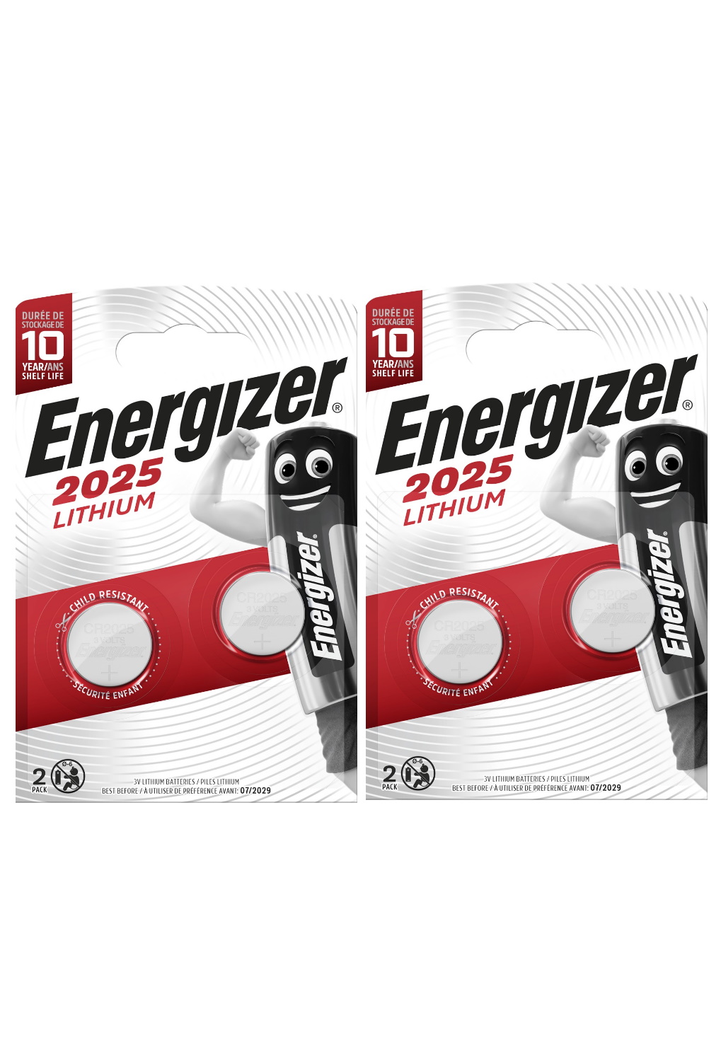

Батарейка Energizer Lithium CR 2025 2шт (2 упаковки)
