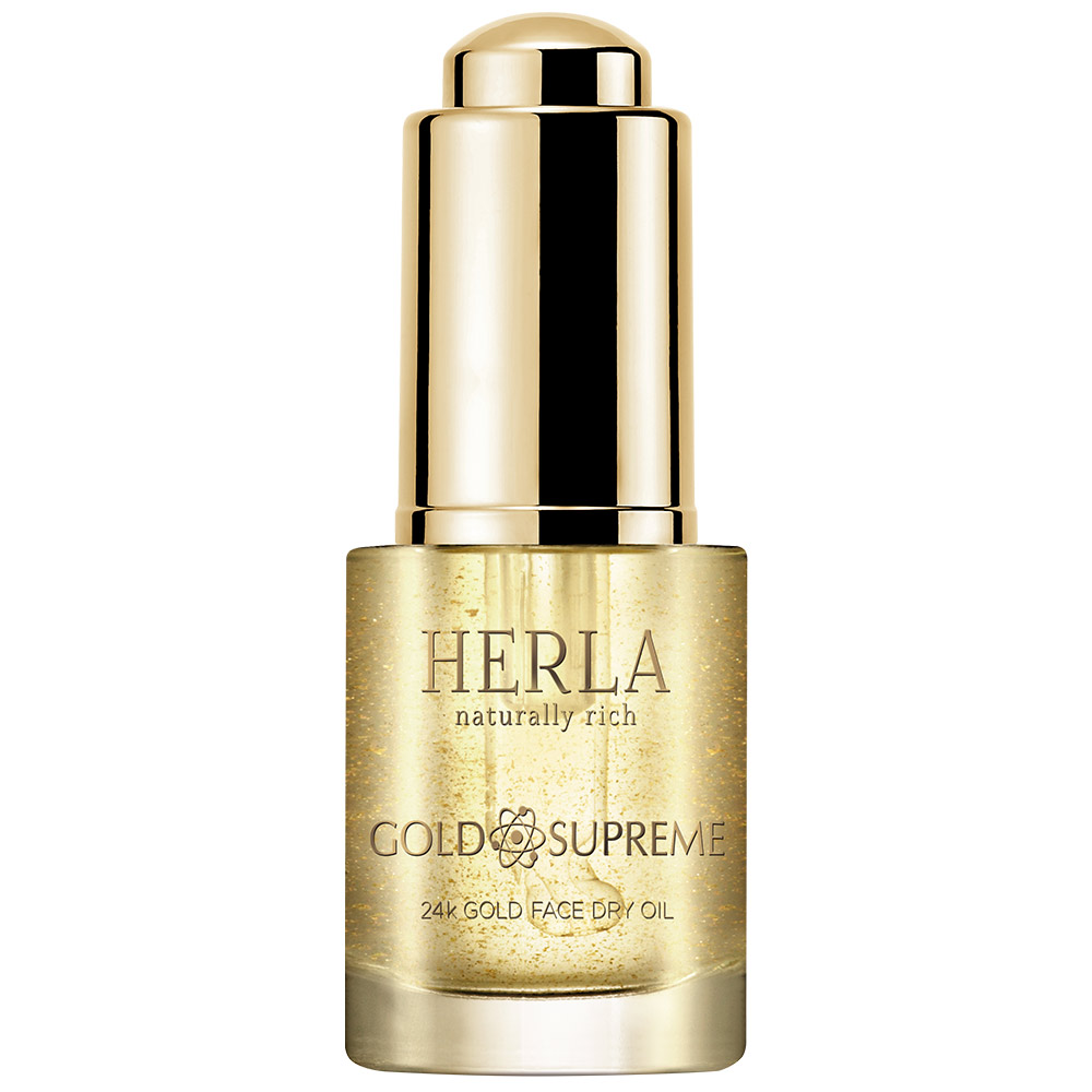 

Сухое лифтинг-масло для лица HERLA Золото GOLD SUPREME 24k gold face dry oil, 15 мл