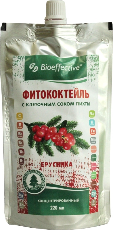 

Фитококтель Bioeffectives концентрированный с брусникой 220 мл, Брусника 220 мл