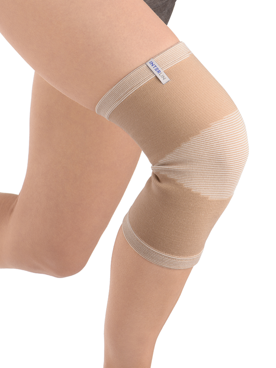 Купить РК К01, коленный, Бандаж на коленный сустав Интерлин РК К01 р.L, бежевый, полиуретан