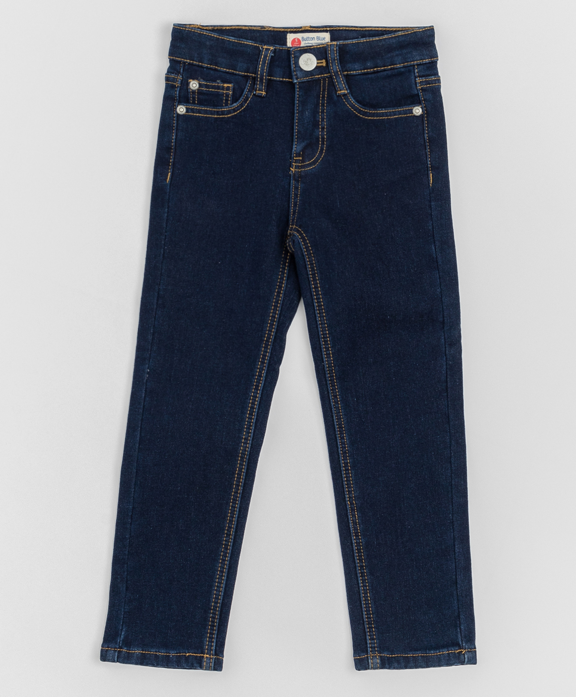 фото Темно-синие джинсы, бондированные флисом button blue 220bbgmc6401d500, размер 110