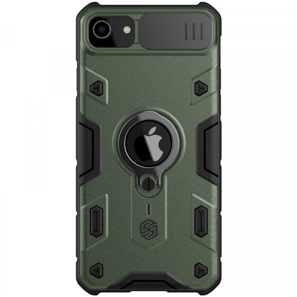 фото Накладка nillkin camshield armor для iphone 7 / 8 / se (2020) (темно-зеленый)