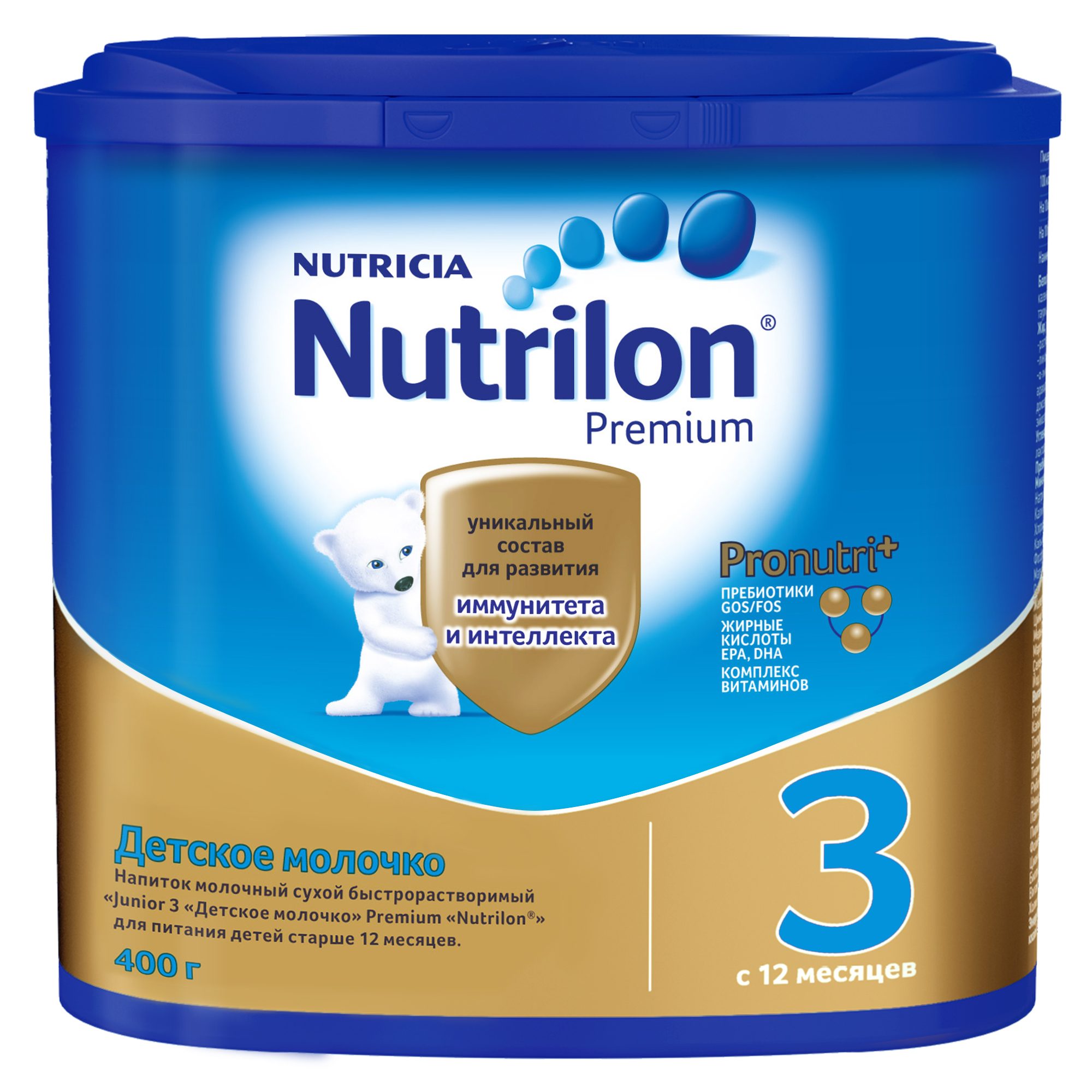 Купить Молочная смесь Nutrilon Premium 3 от года 400 г,